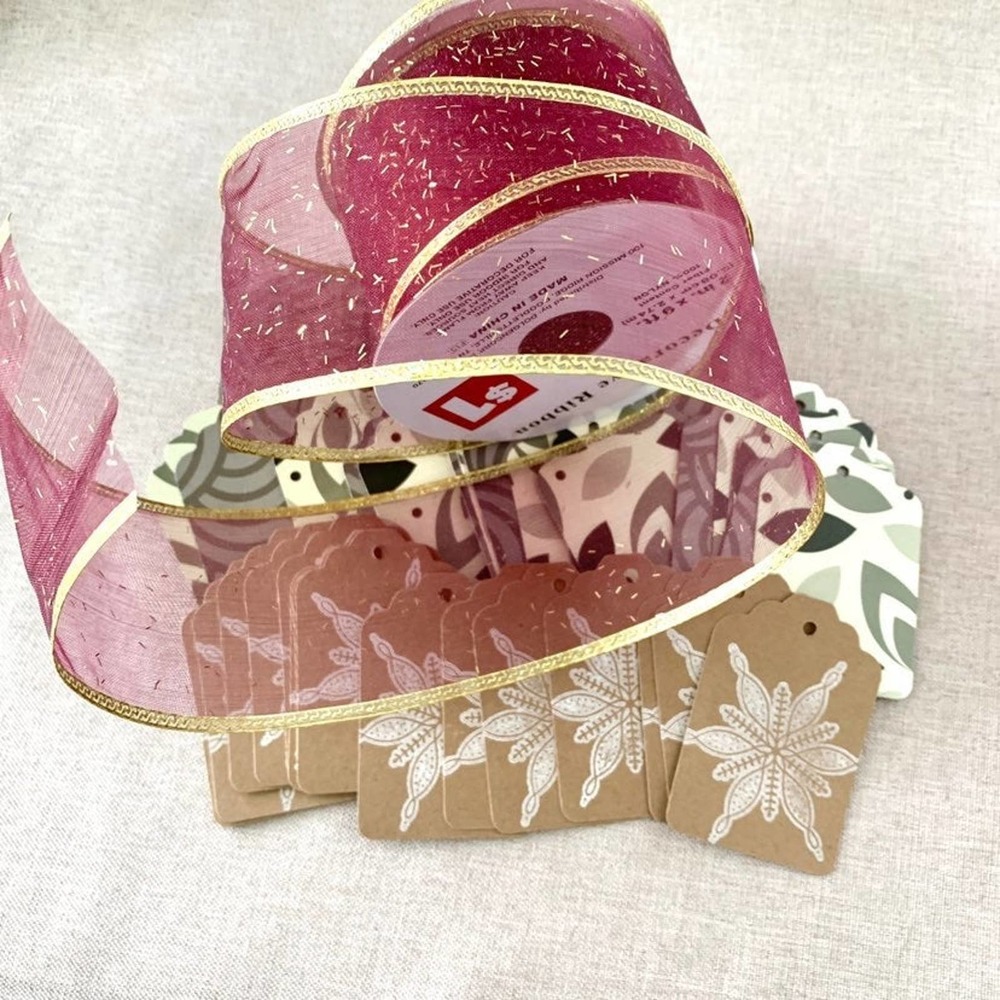 Holiday Tags and Red Ribbon - Picture 4 of 4